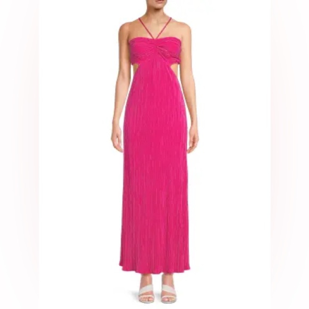 Renee C. Halter Pink Maxi Dress
